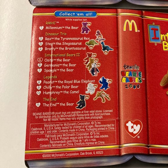 McDonald's Ty Beanie Babies "International  Bears II" Collection New Unopened - Picture 7 of 11